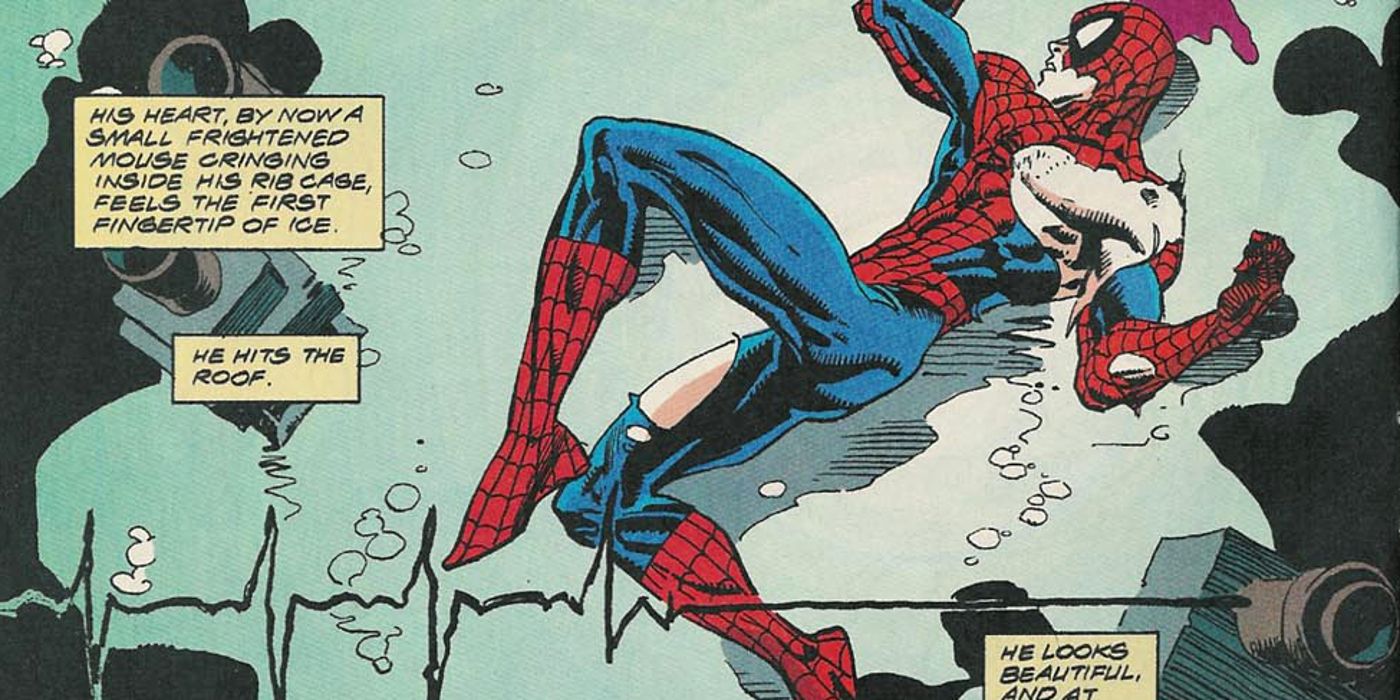 Spider-Man dies in a freon explosion engineered by Thanos in Spider-Man #17