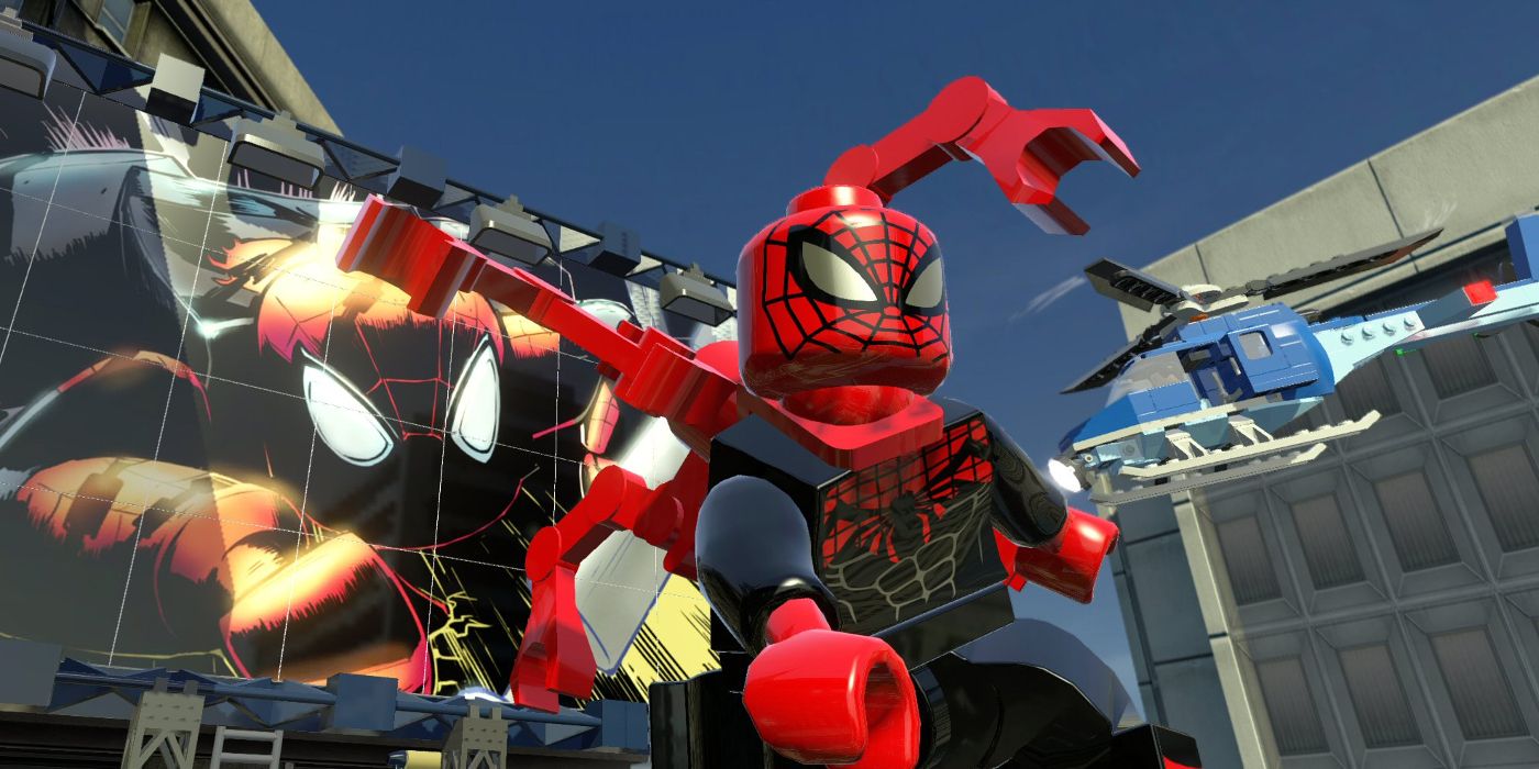 Superior Spider-Man as he appears in the Lego Marvel Super Heroes video game