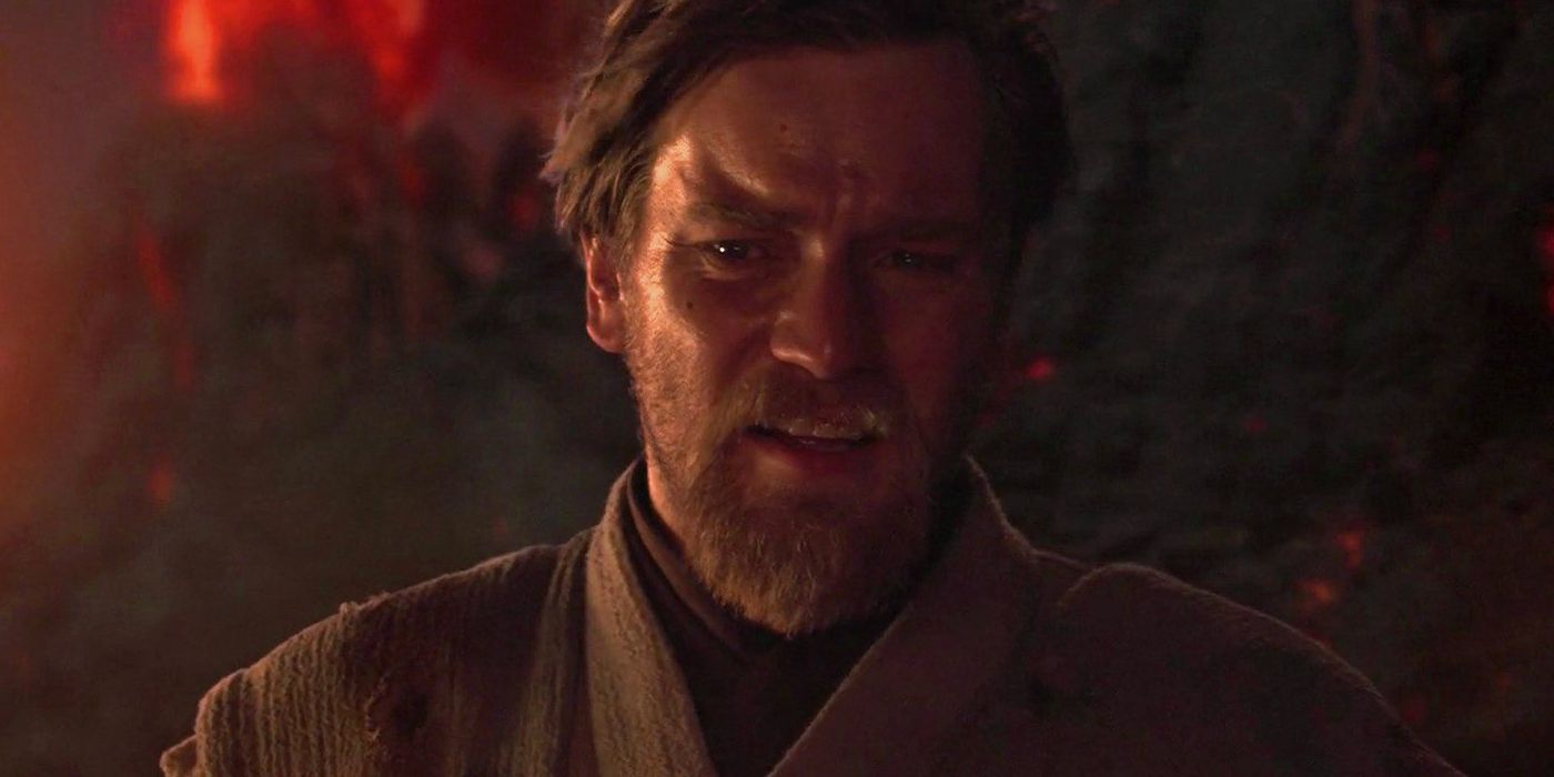 Anakin loses to Obi Wan