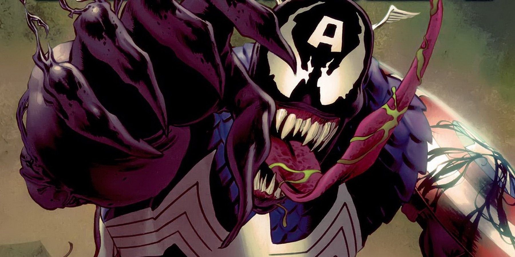 Captain America in the Venom Symbiote