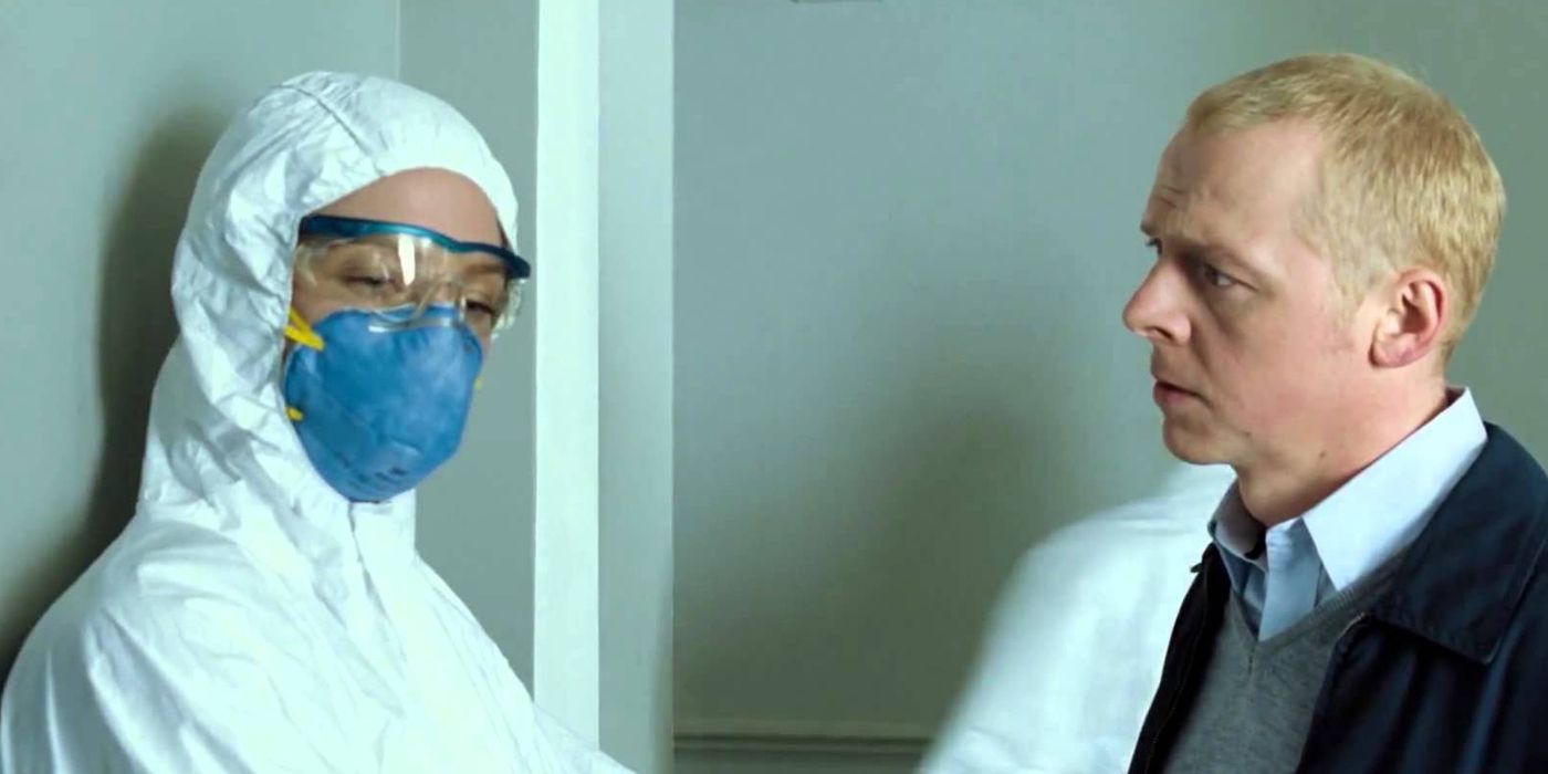 Cate Blanchett and Simon Pegg in Hot Fuzz