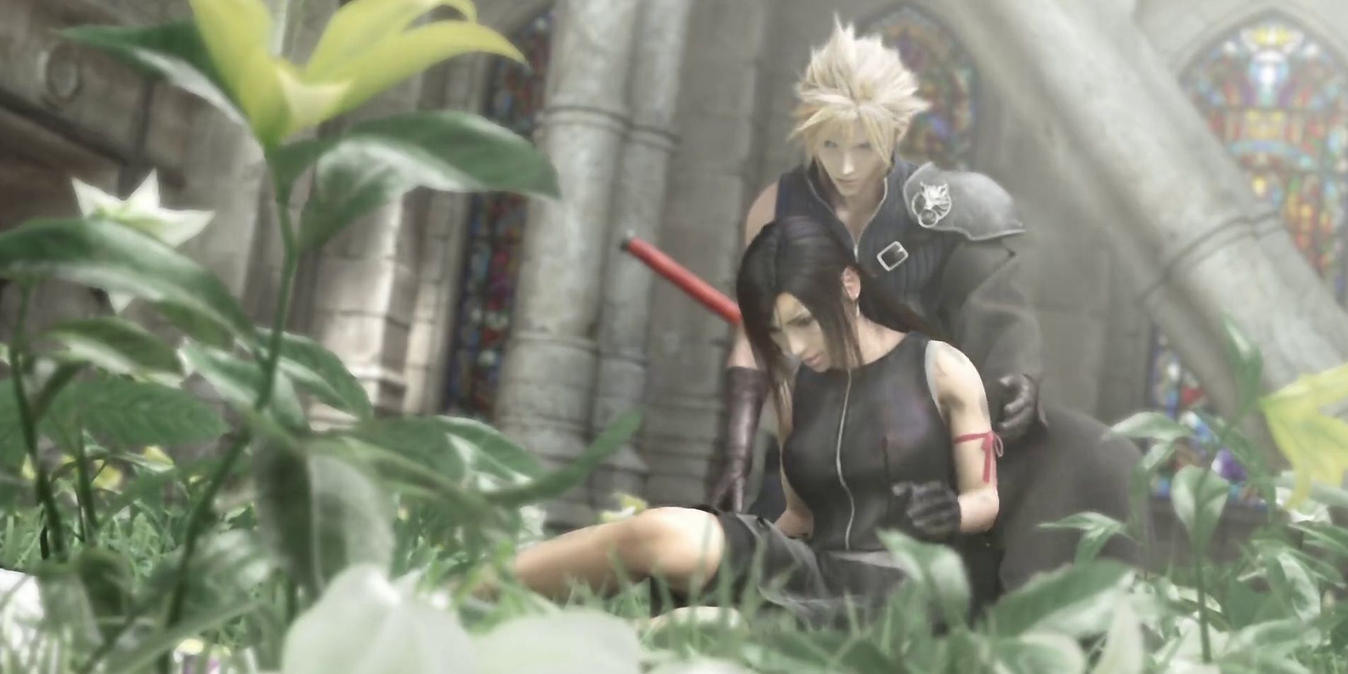 Cloud and Tifa in Final Fantasy 7 Advent Children