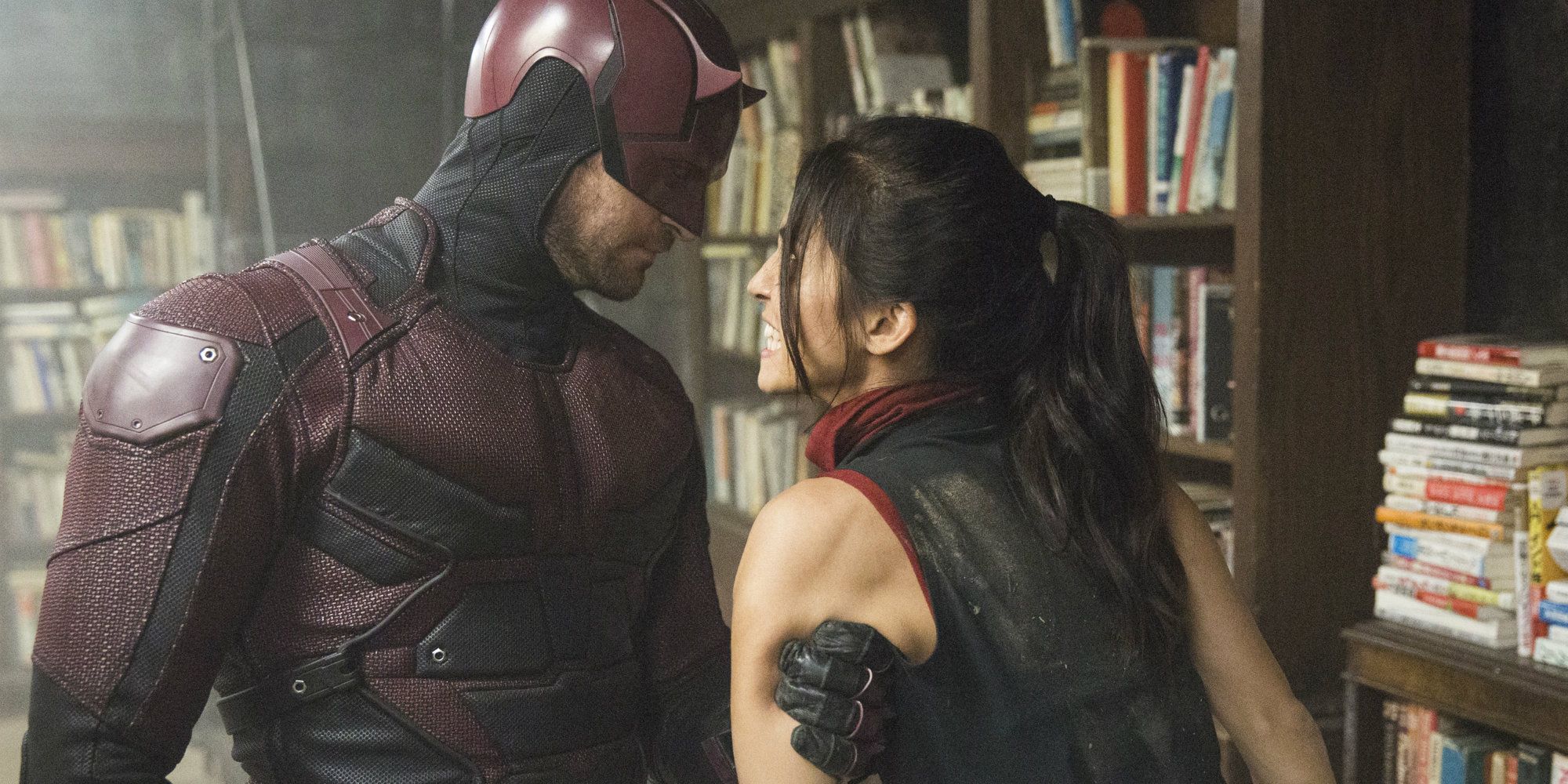 Daredevil (Charlie Cox) and Elektra (Elodie Yung)