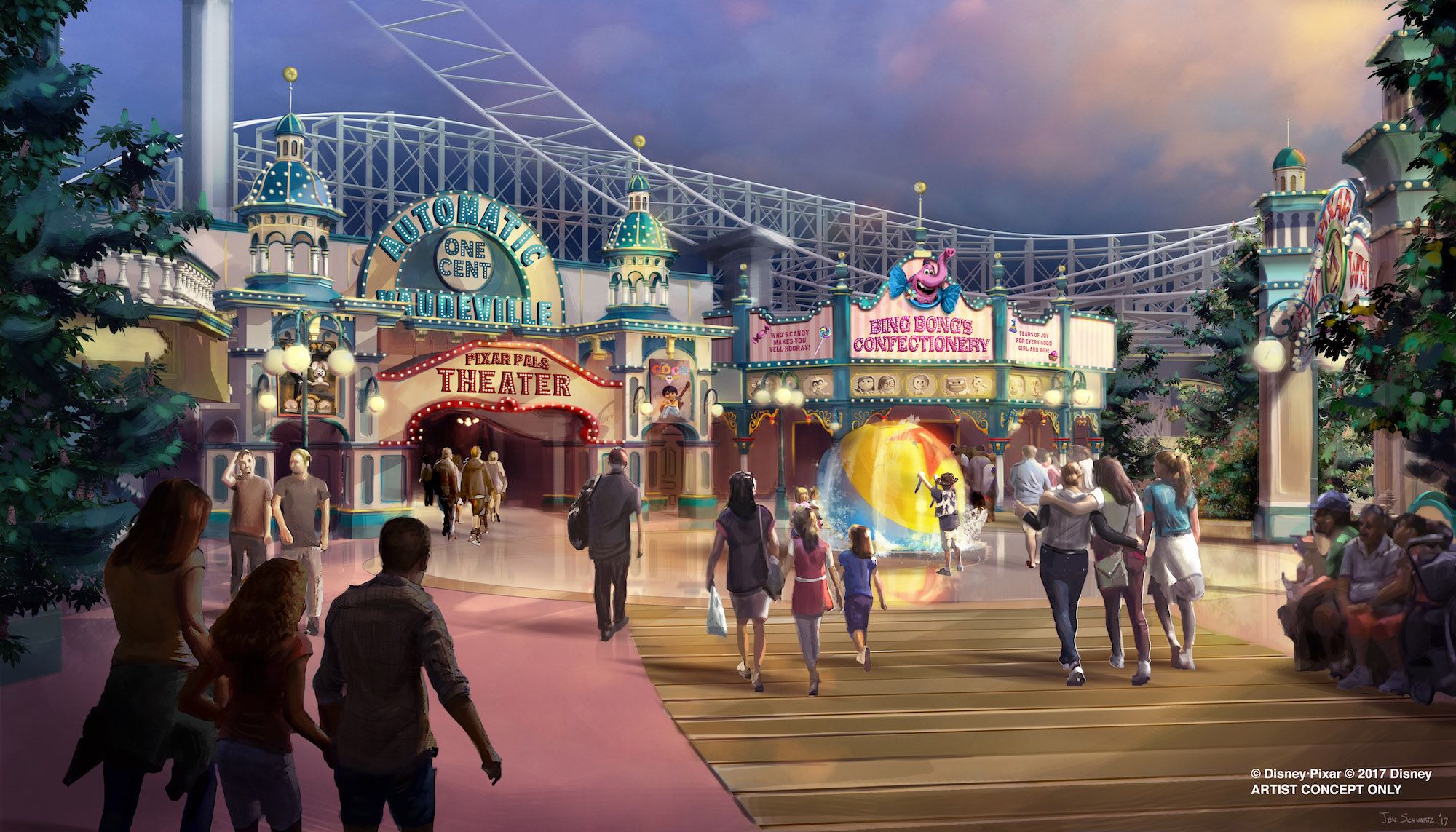 Disney Parks Pixar Pier Concept Art