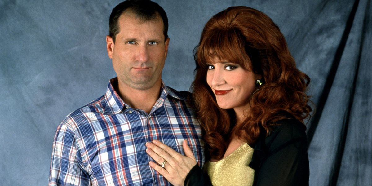 Ed O'Neill and Katey Sagal as Al and Peg Bundy in Married with Children