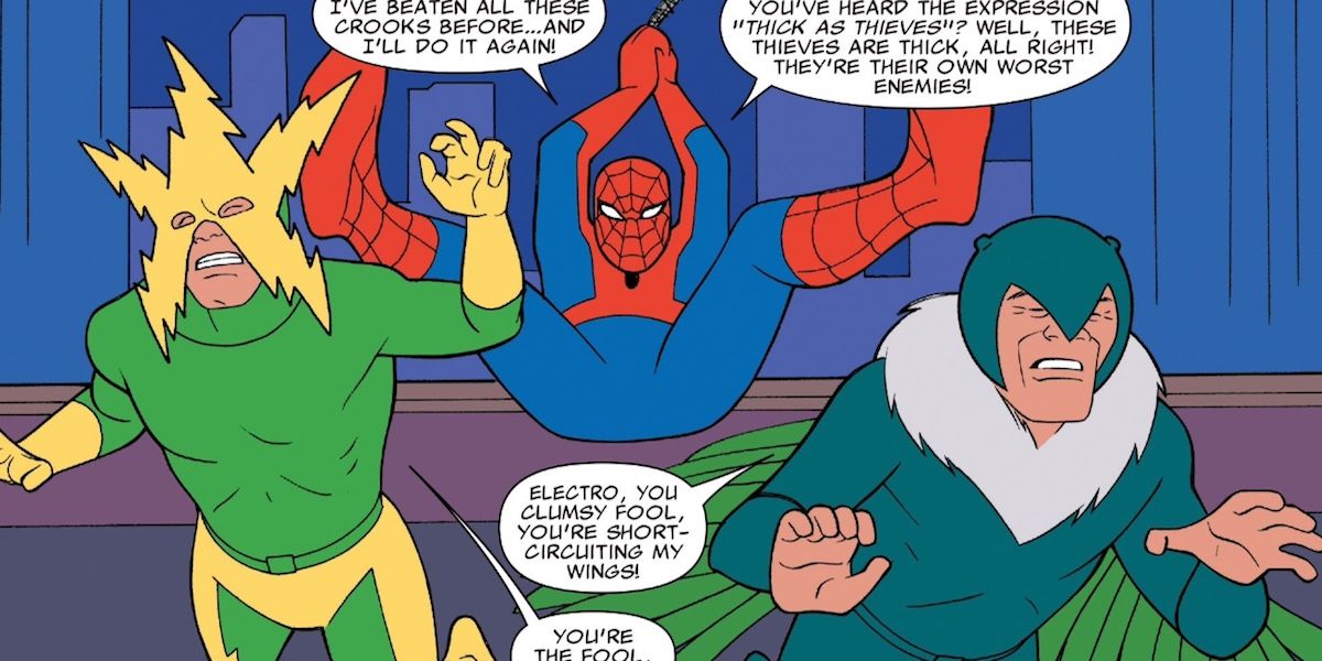 Electro and Vulture team-up in Spiderman '67 comic book