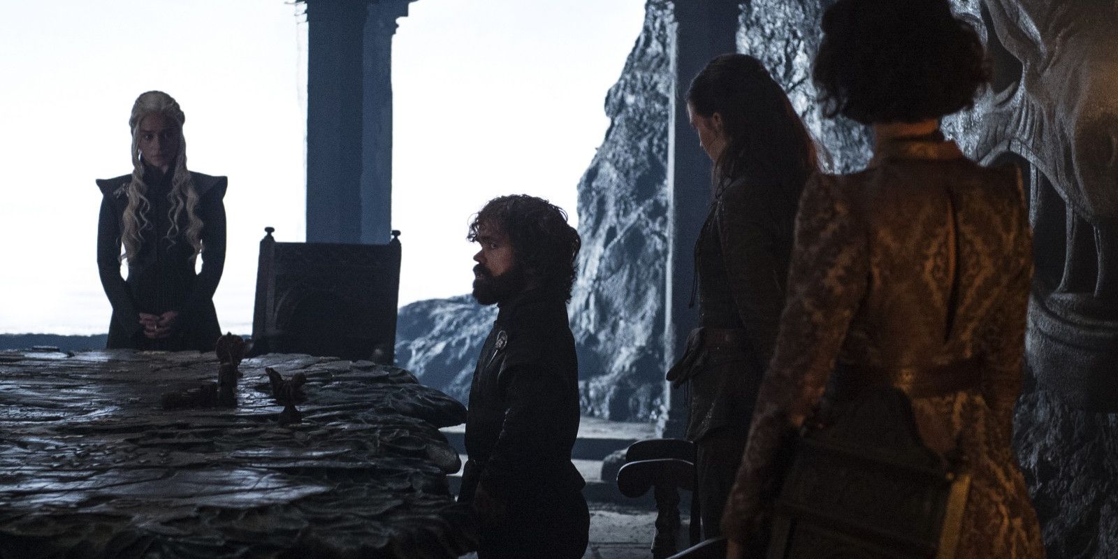 Emilia Clarke and Peter Dinklage in Game of Thrones Seaons 7