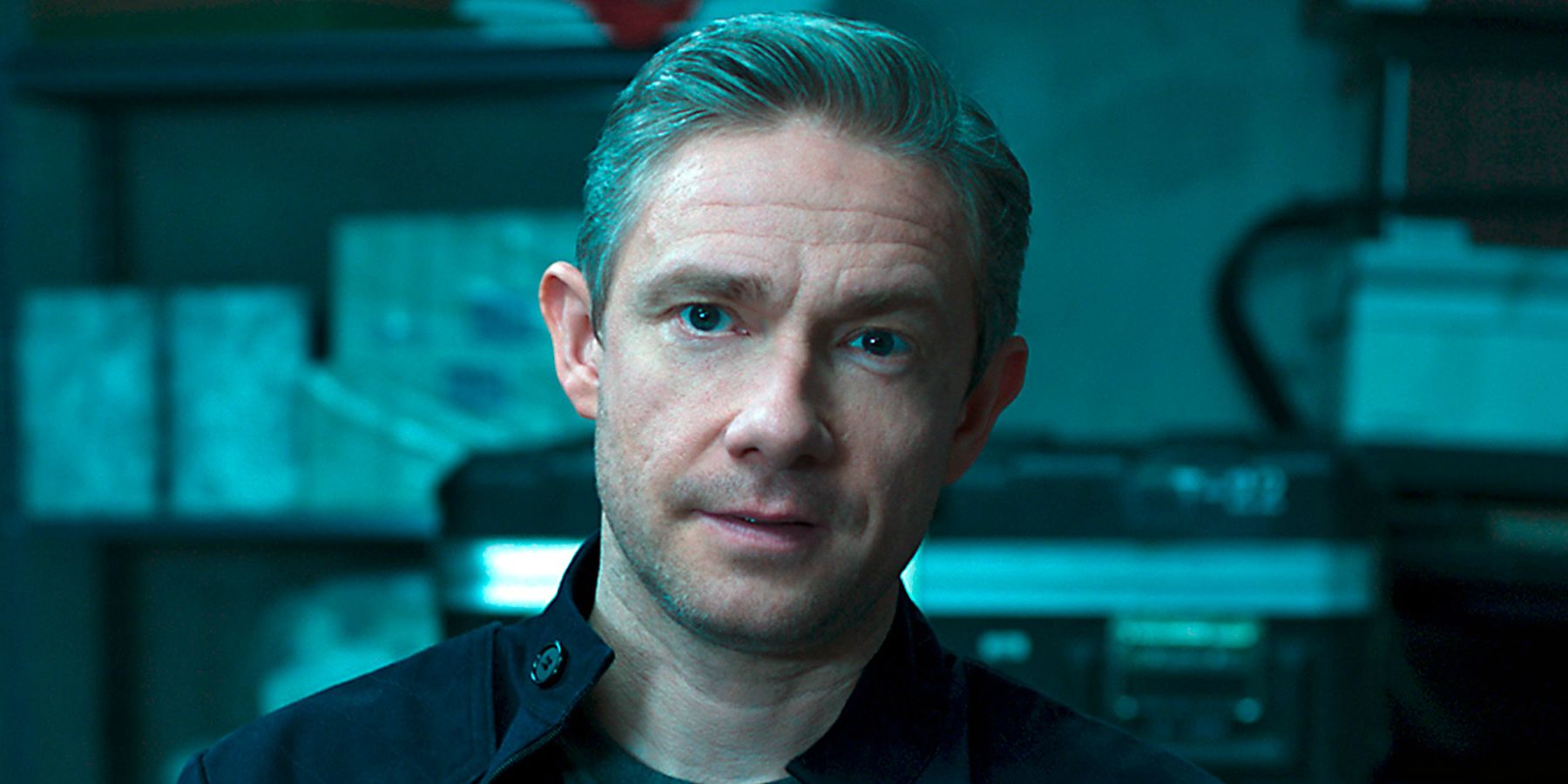 Everett Ross interrogates Klaue in Black Panther