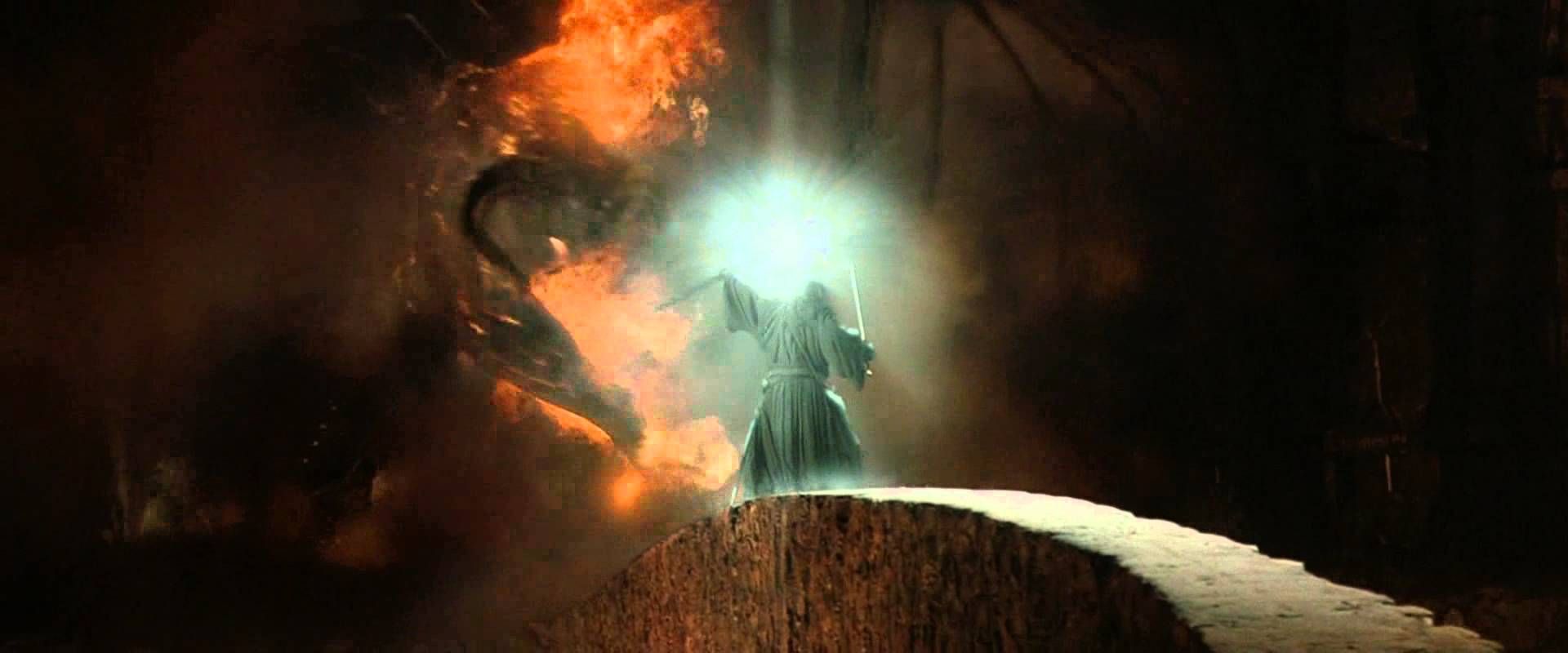 Gandalf Balrog Lord of the Rings Peter Jackson
