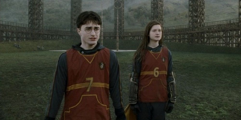 Ginny and Harry on Quidditch Field