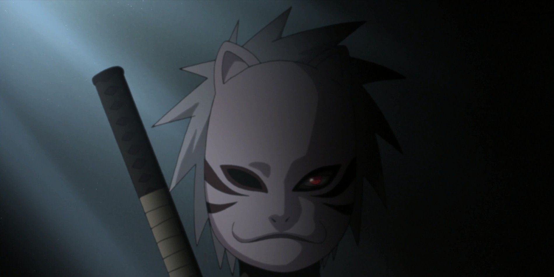 Hatake Kakashi in his Anbu mask in Naruto Shippuden