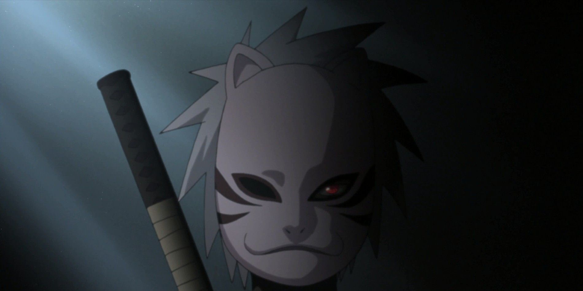 Hatake Kakashi con su disfraz de Anbu en Naruto Shippuden