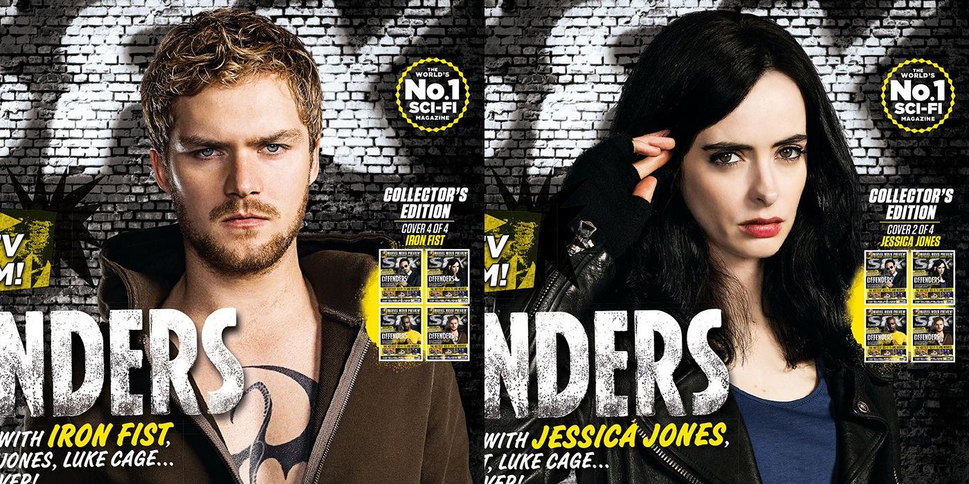 Iron Fist and Jessica Jones on The Defenders SFX Covers