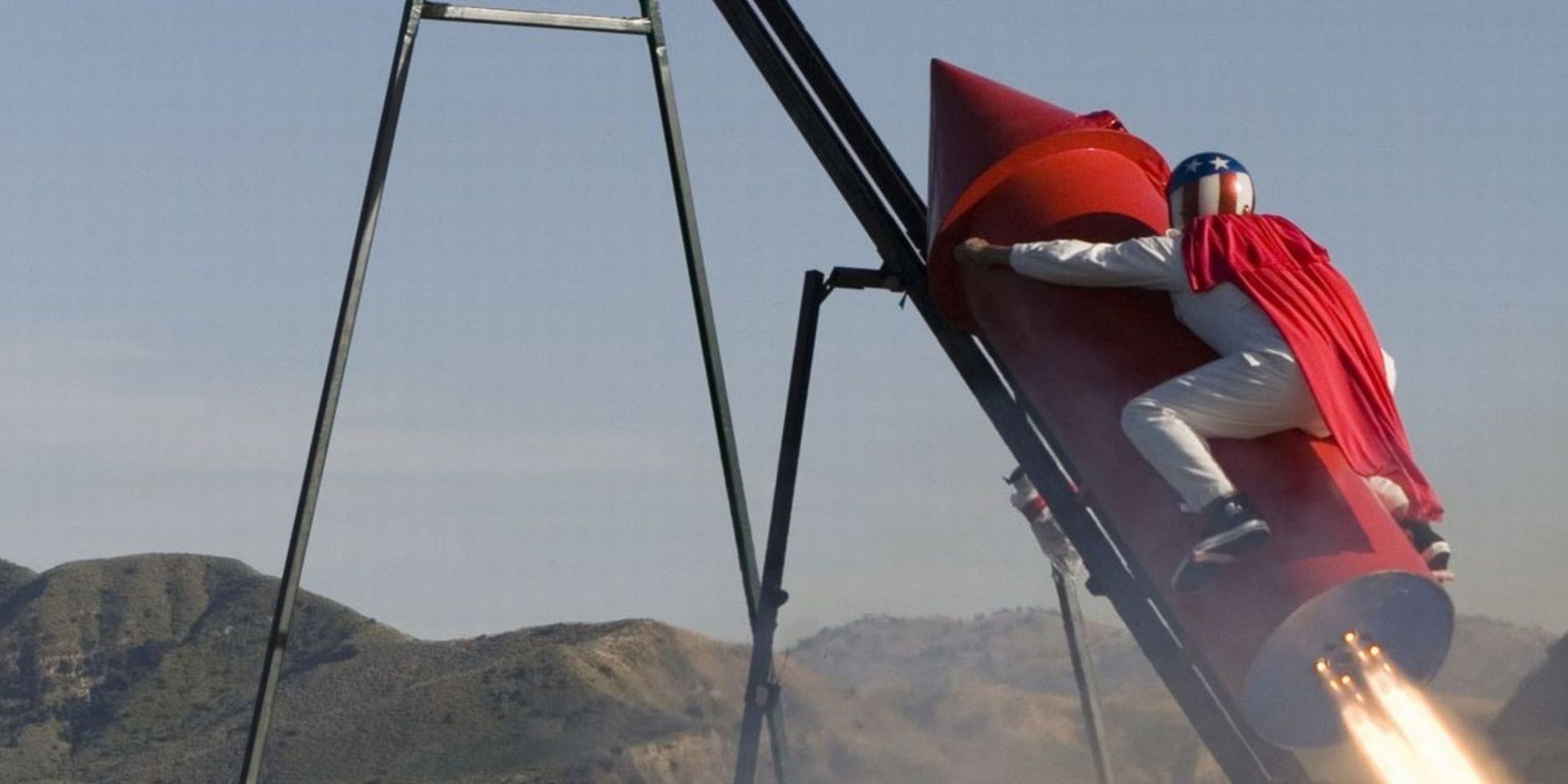 Johnny Knoxville sits on a homemade rocket in Jackass Number Two