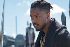 Killmonger overseeing Wakanda in Black Panther