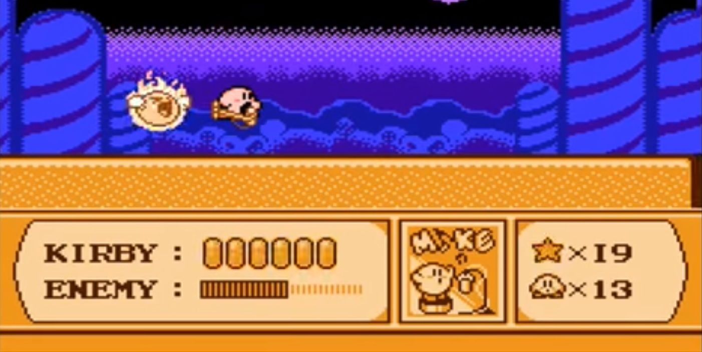 Gameplay of Kirby's adventure on the NES.