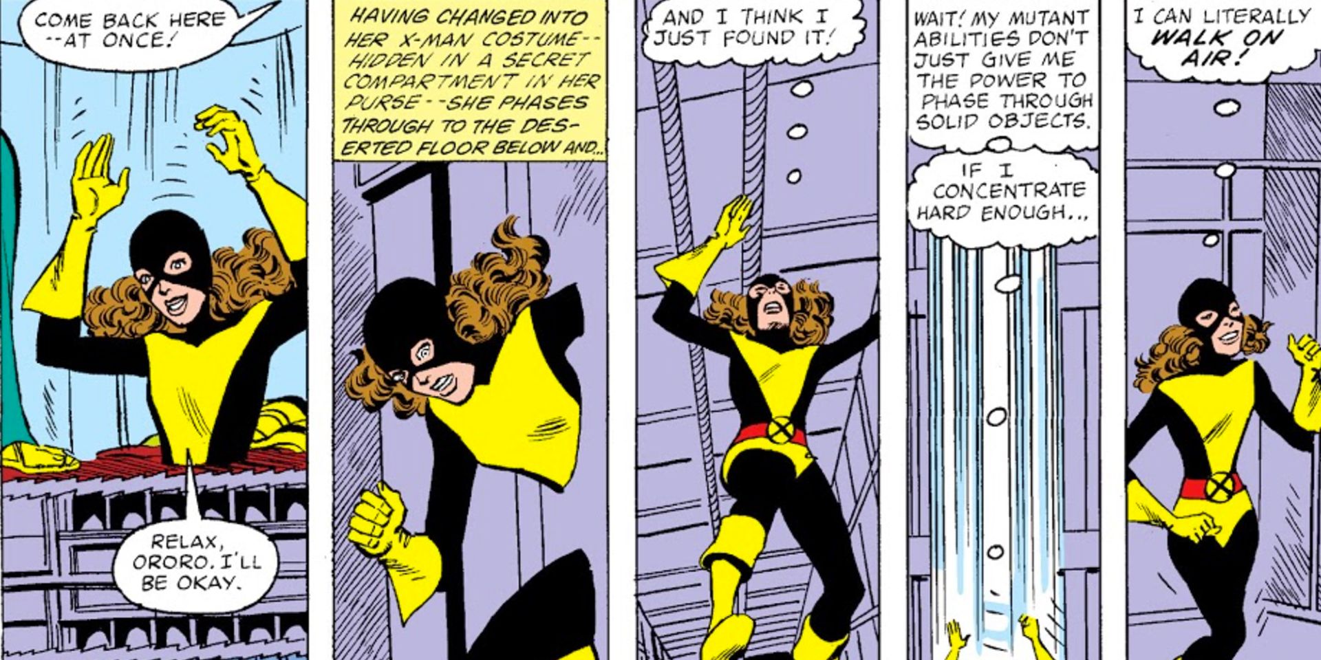 Kitty Pryde Discovers She Can Walk On Air