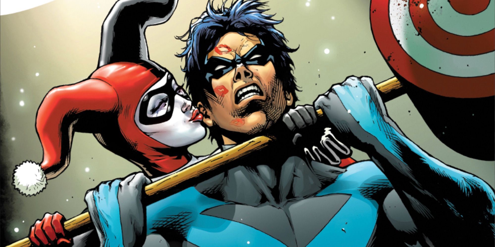 Harley Quinn Kissing Nightwing