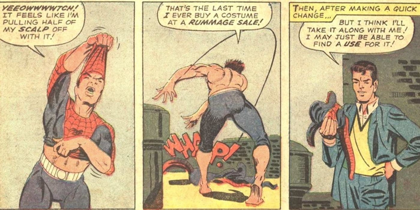 Peter Parker Strips Off the Suit