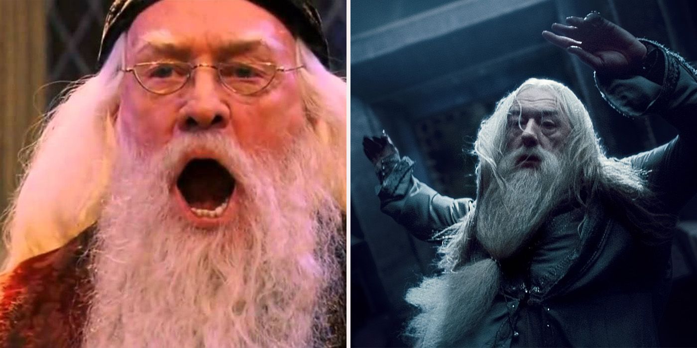 Richard Harris and Michael Gambon Dumbledore from Harry Potter
