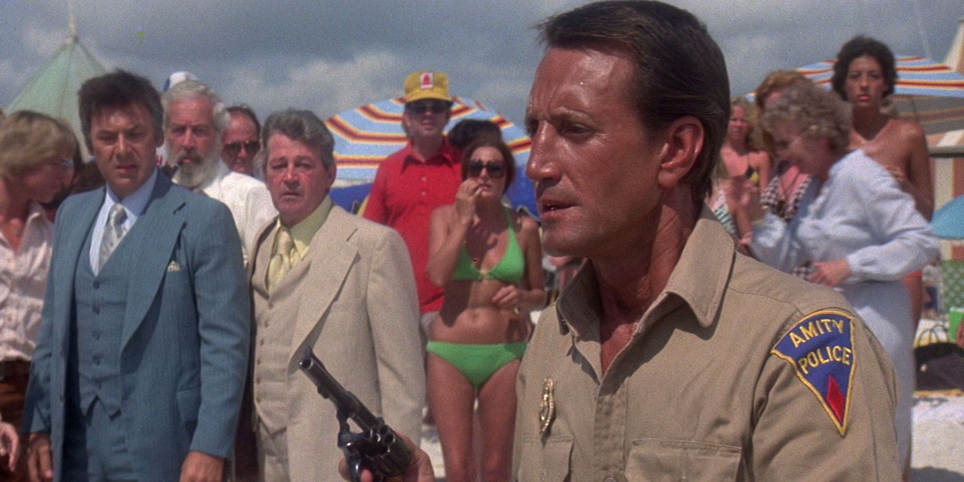 Martin Brody after shooting the water in Jaws 2