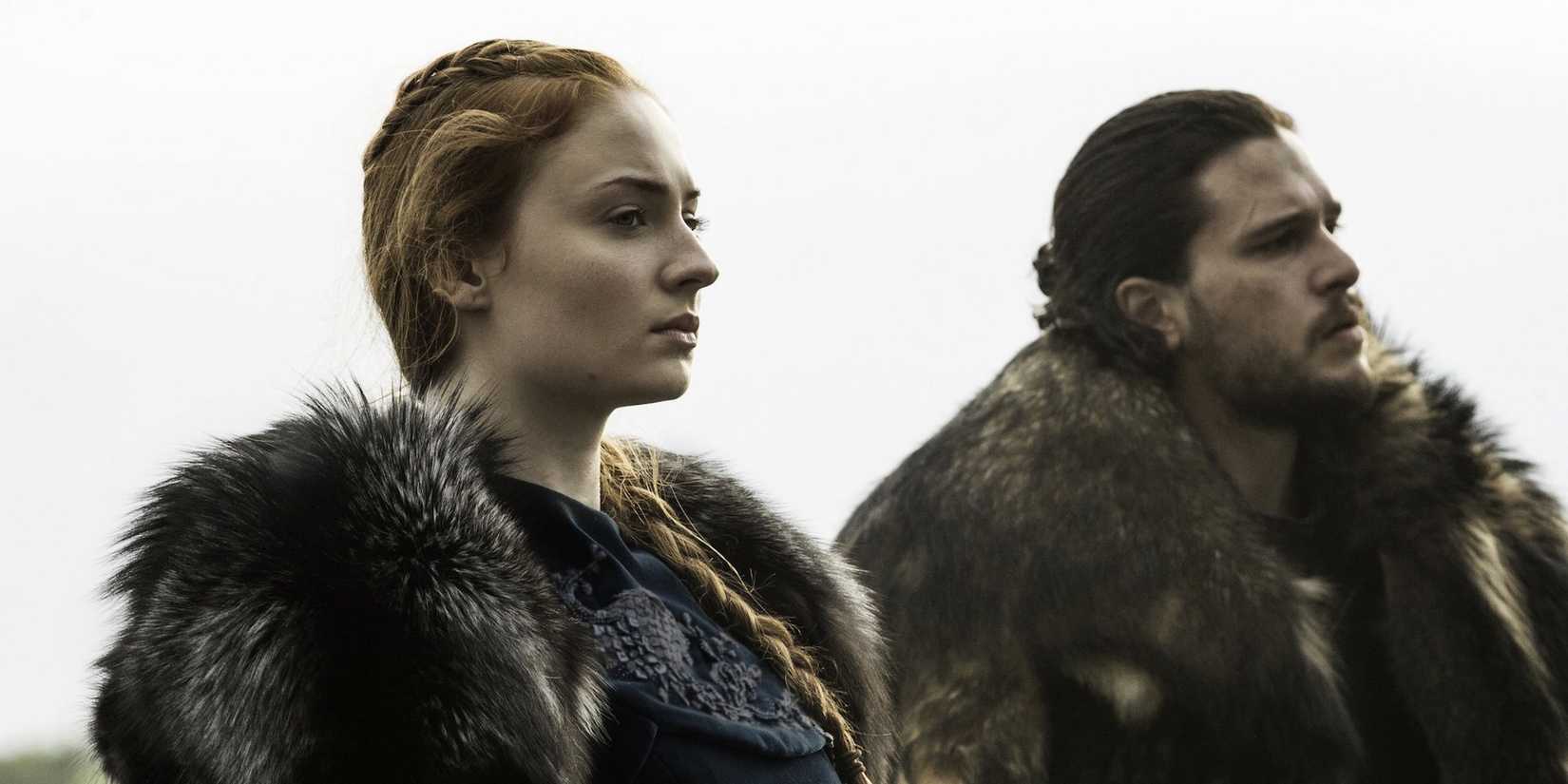 Sansa and Jon standing together in Game of Thrones