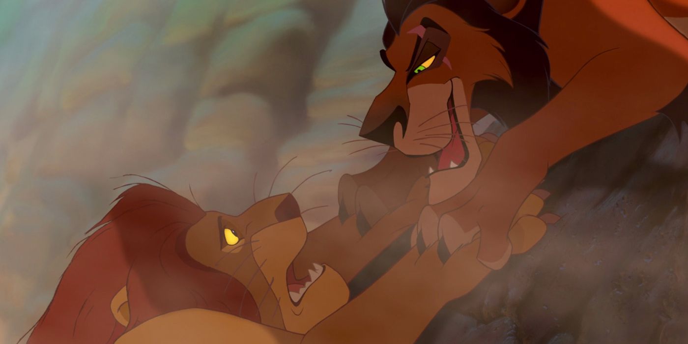 Scar betrays Mufasa in The Lion King