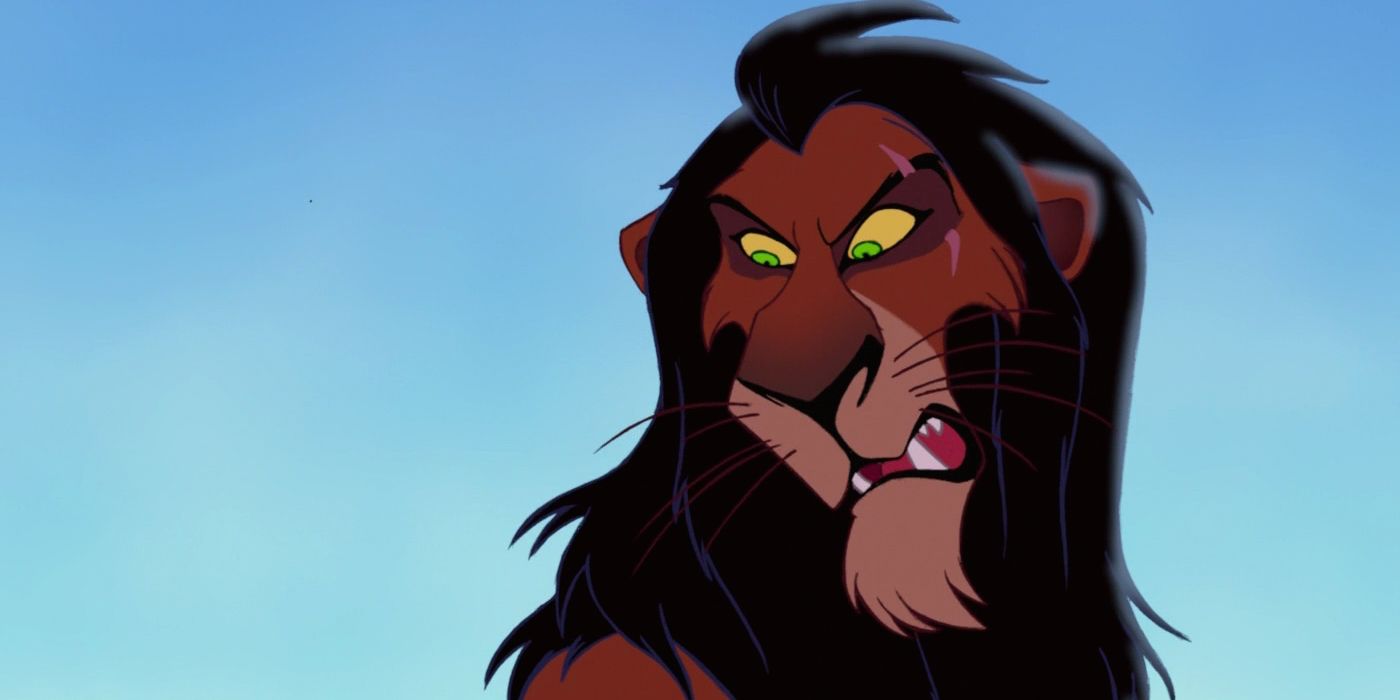 Scar from Disney's The Lion King looking disgusted