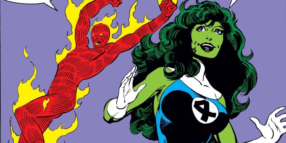 She-Hulk joins the Fantastic Four in Marvel Comics.