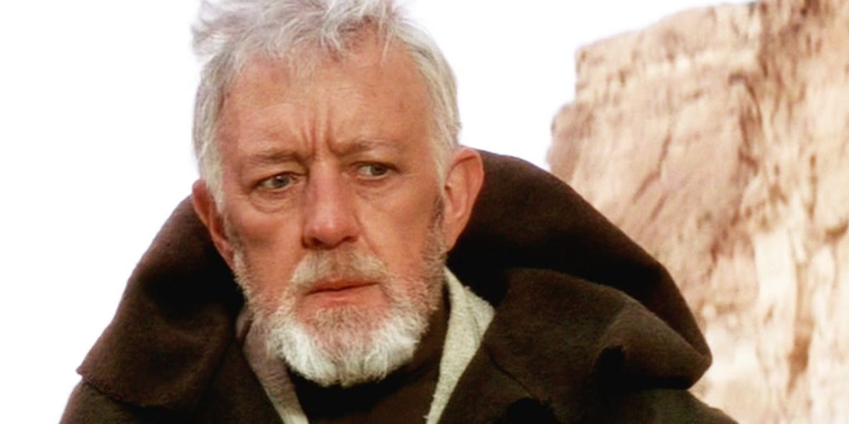 Sir Alec Guinness as Obi Wan Kenobi in Star Wars A New Hope