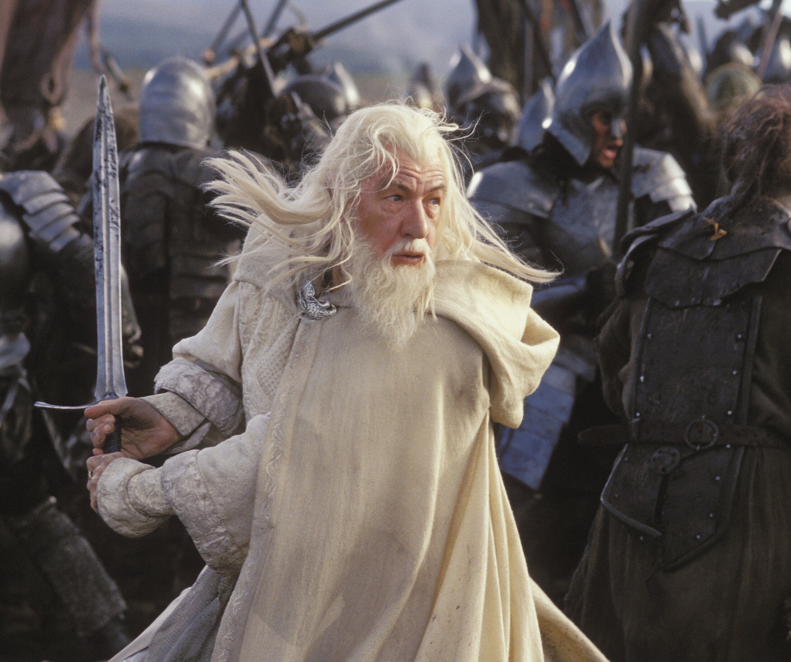 Sir Ian McKellen as Gandalf The White Glamdring Lord of the Rings Peter Jackson