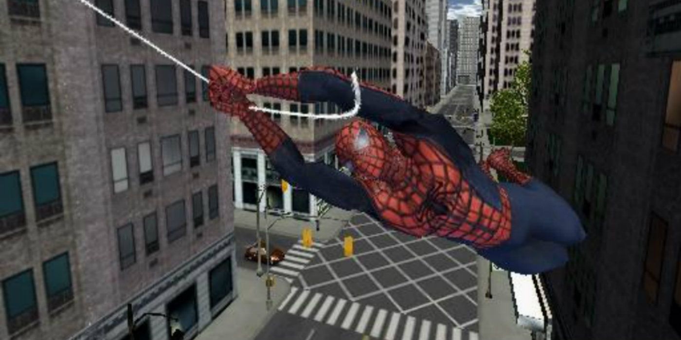 Spider-Man swings through New York in Spider-Man 2
