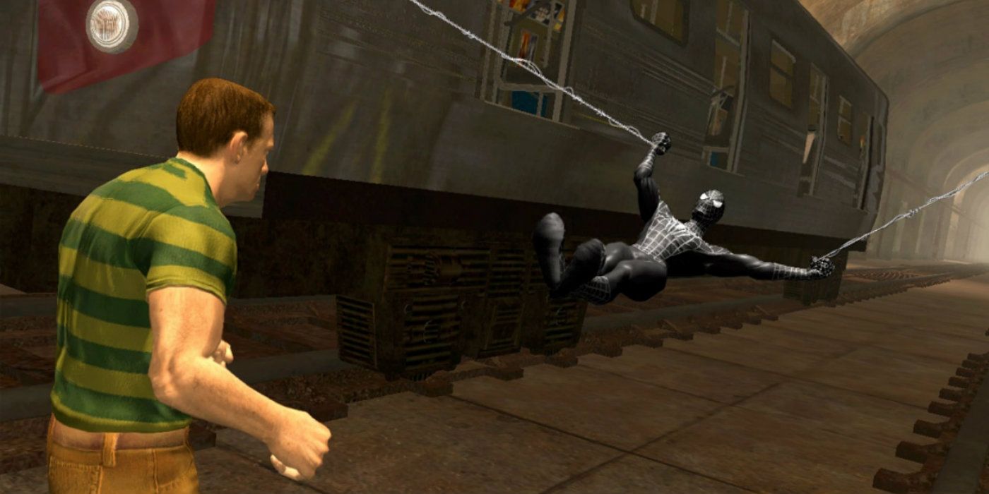 Spider-Man fights Sandman in Spider-Man 3