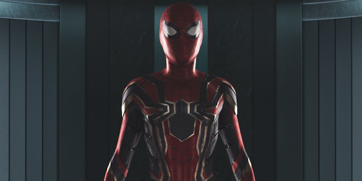 Spider-Man is in his new Iron Spider suit
