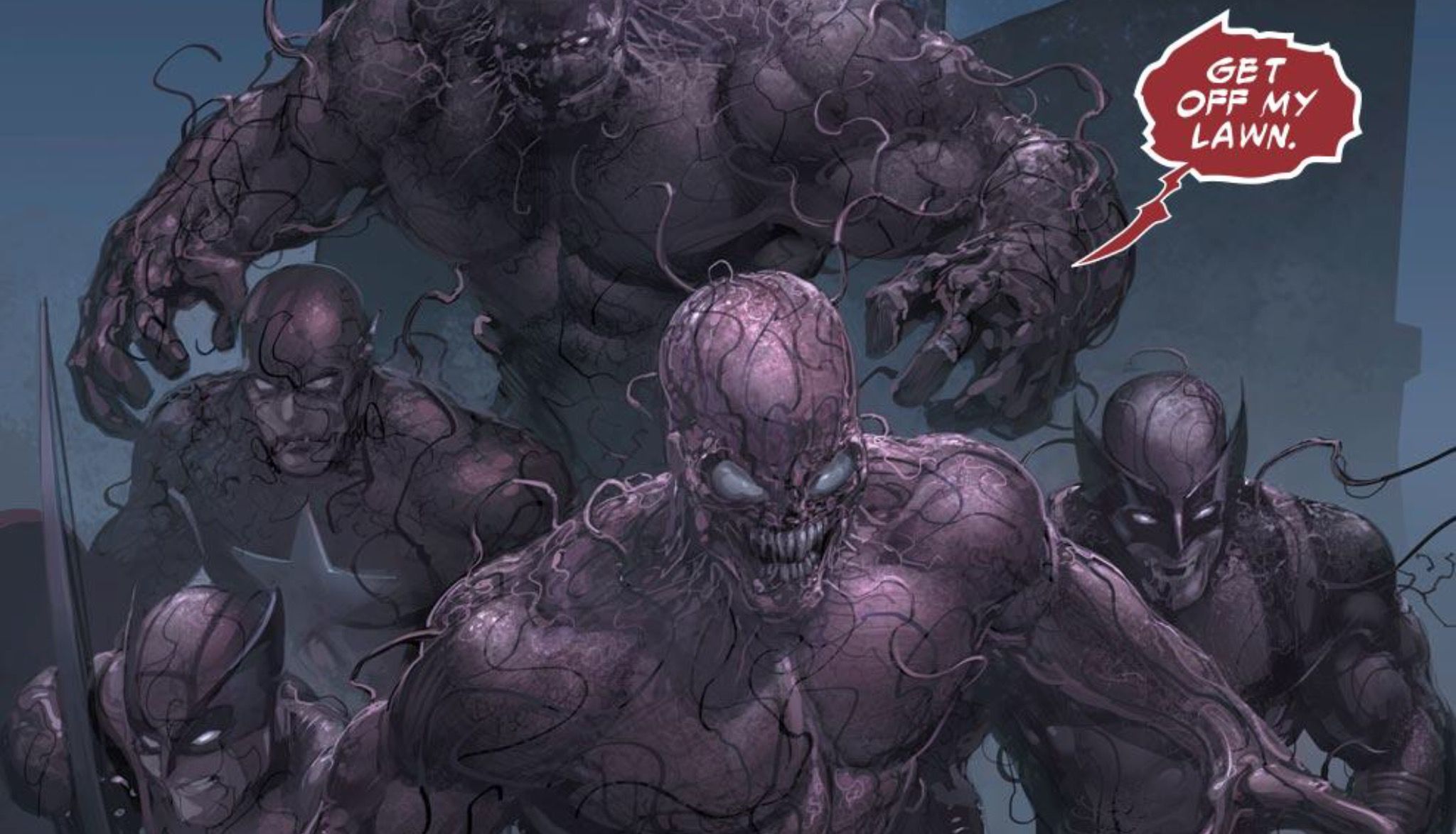 The Avengers as Carnage in Carnage USA 4