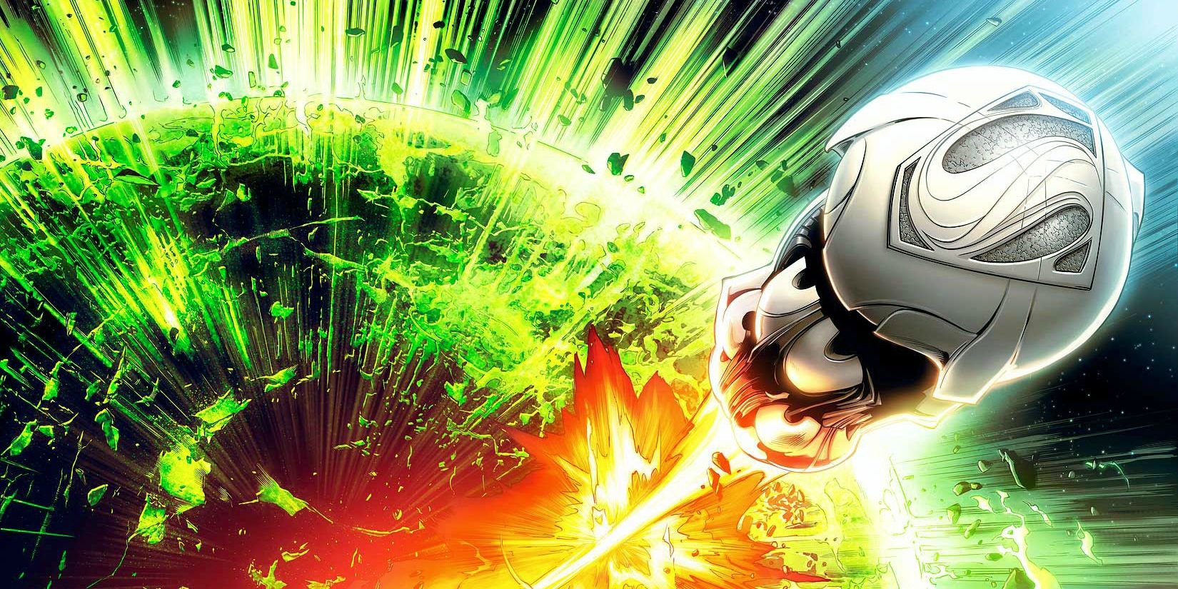 Superman&rsquo;s pod escapes the destruction of Krypton in DC Comics
