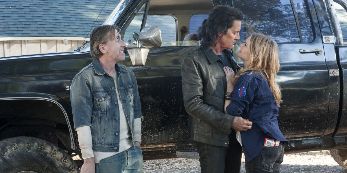 Tim Roth Kyle MacLachlan and Jennifer Jason Lee in Twin Peaks Part 9
