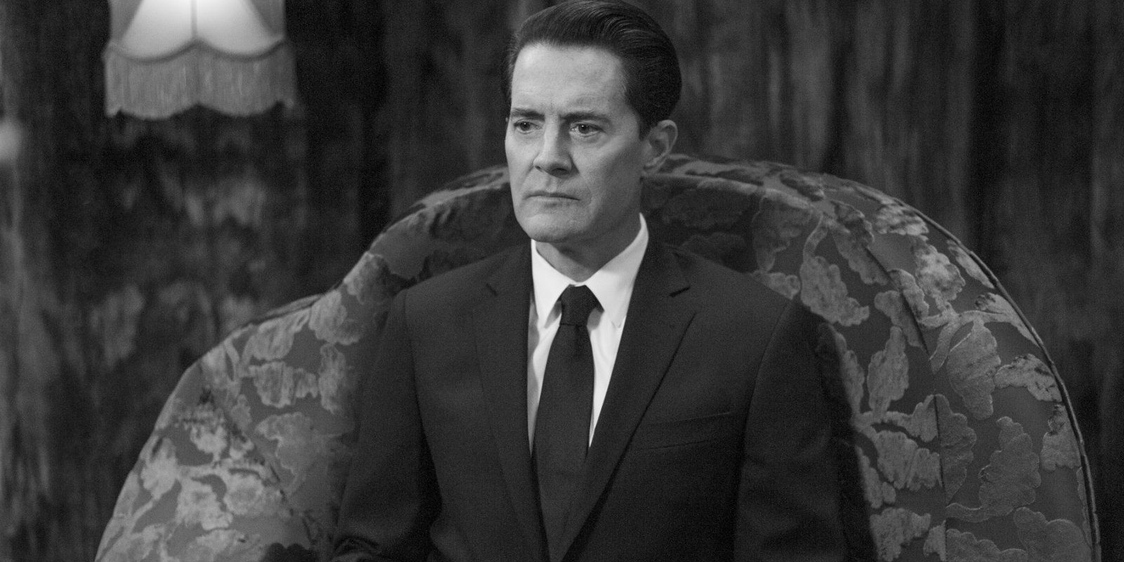 Dale Cooper in black and white from Twin Peaks: The Return