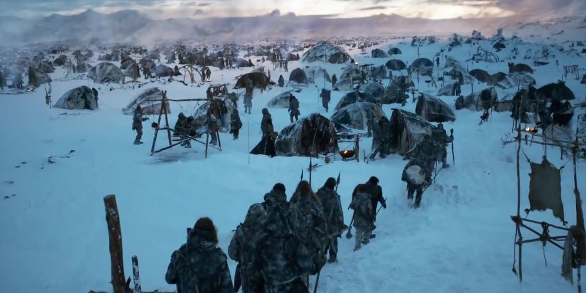 Wildling camp on Game of Thrones