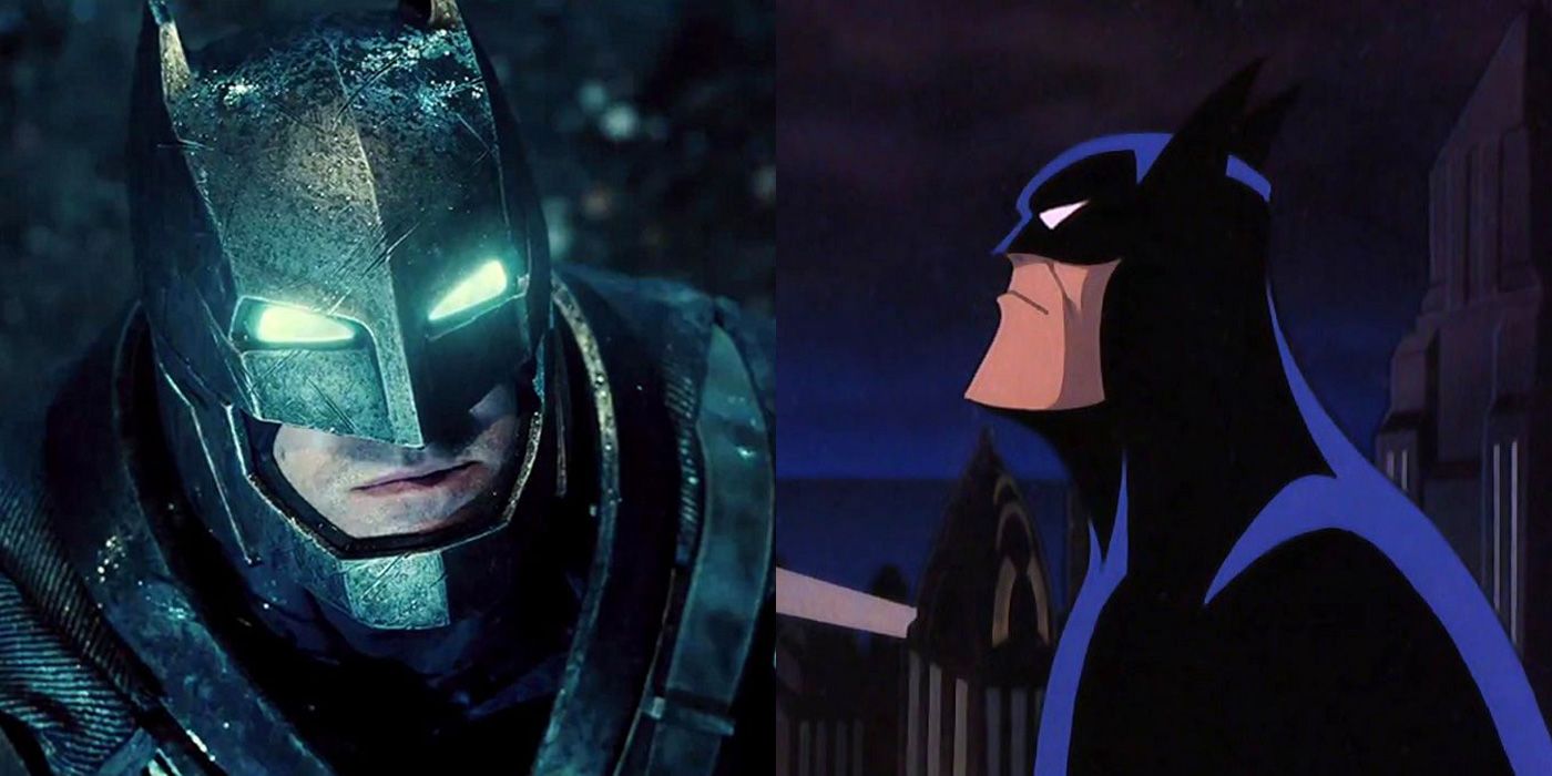 Ben Affleck and Kevin Conroy as Batman