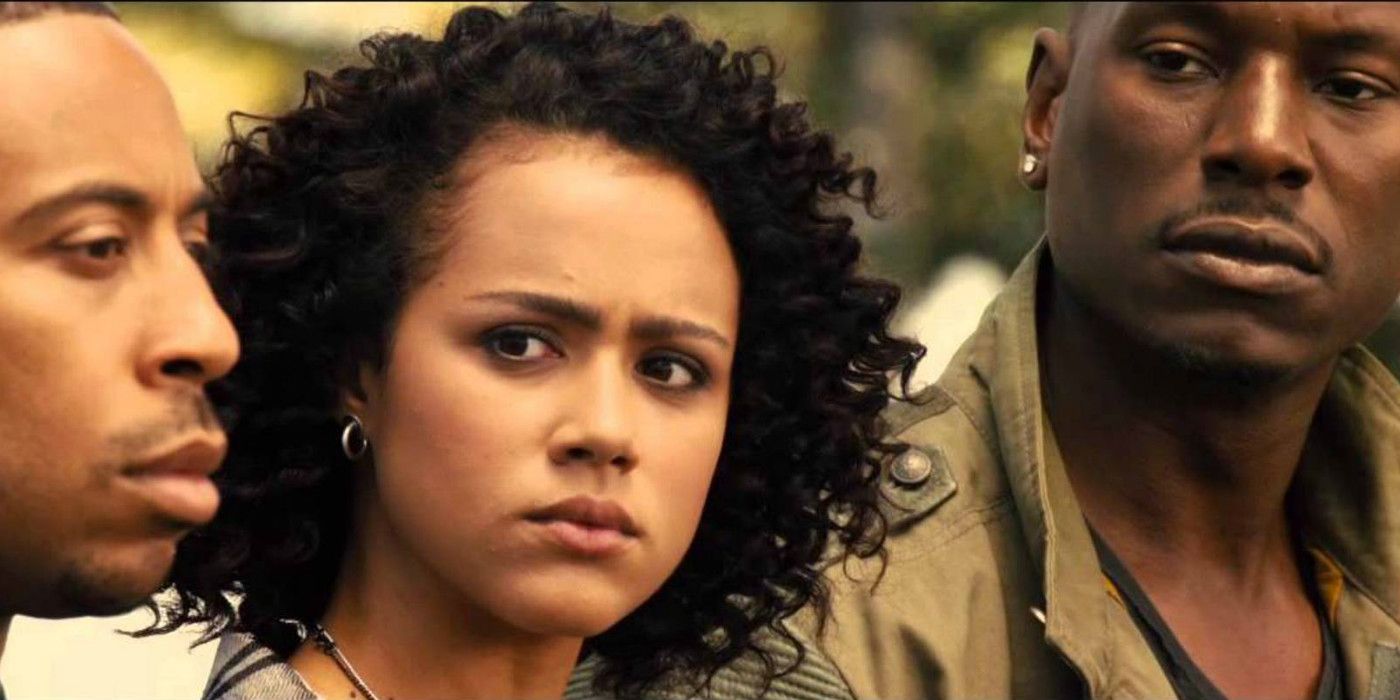 Nathalie Emmanuel in Fast and Furious 7.