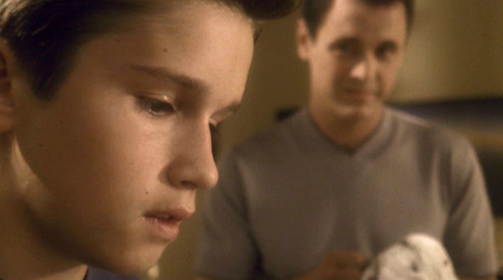 A young Jonathan Archer with his father Henry in Enterprise episode &quot;Broken Bow&quot;