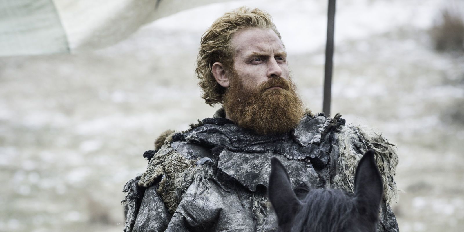 Tormund looking to the distance in Game of Thrones.