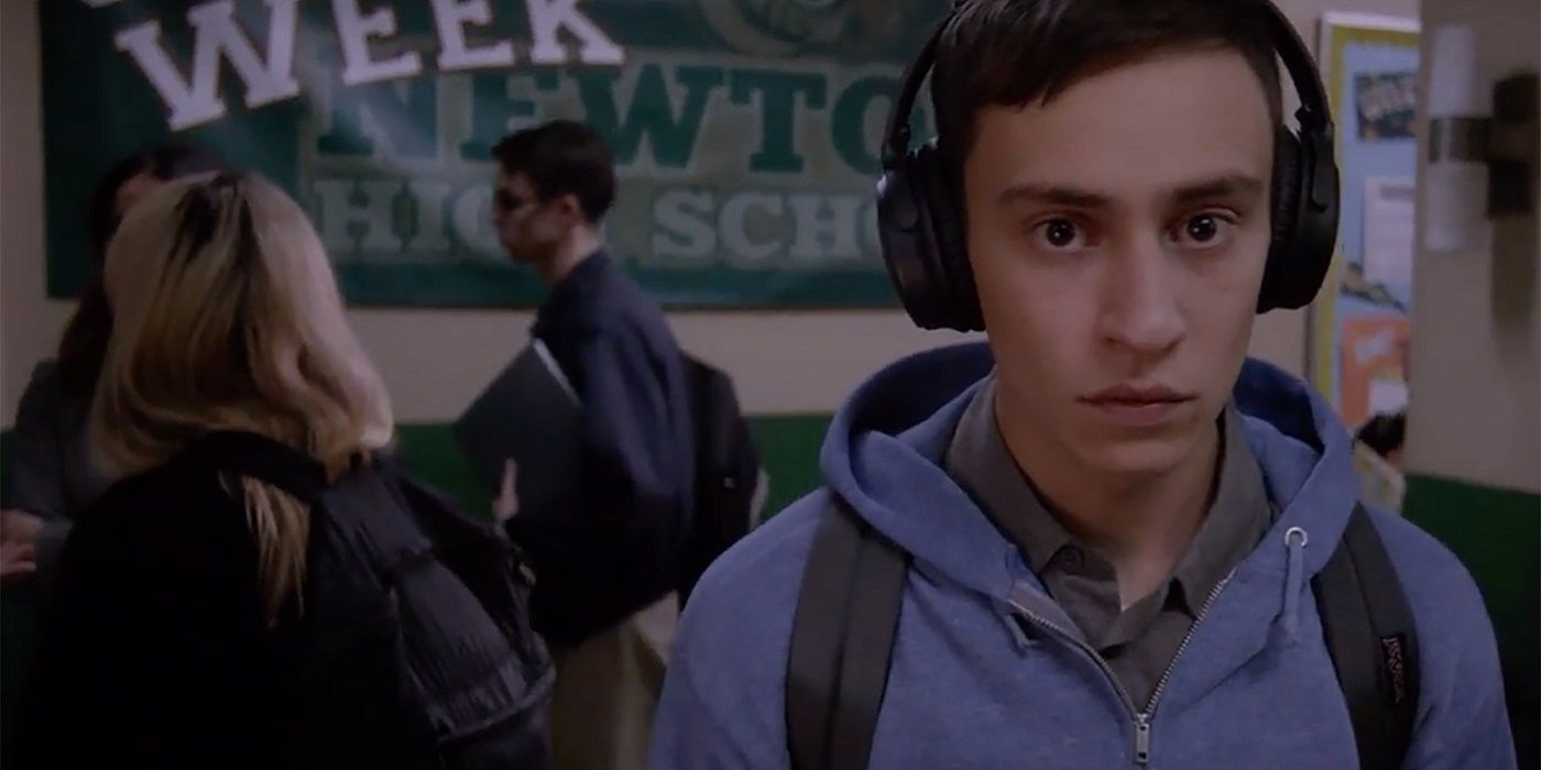 Kei Gilchrist walking with his headphones on in Atypical 