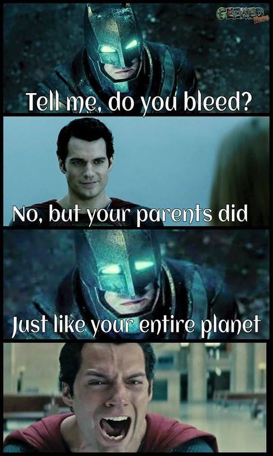 Batman v Superman Sick Burn Meme