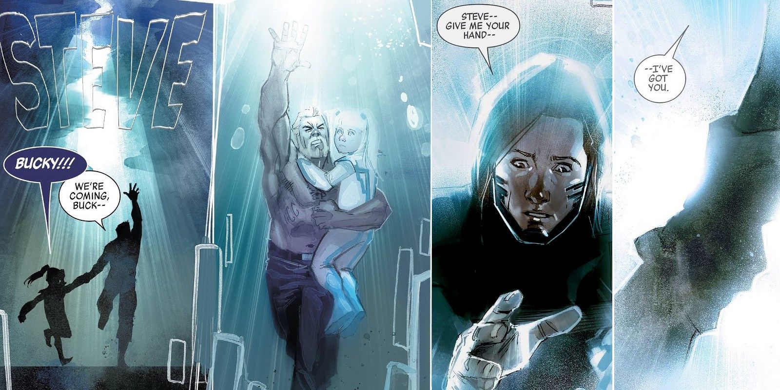 Bucky and Kobik help save Steve Rogers in Marvel Comics