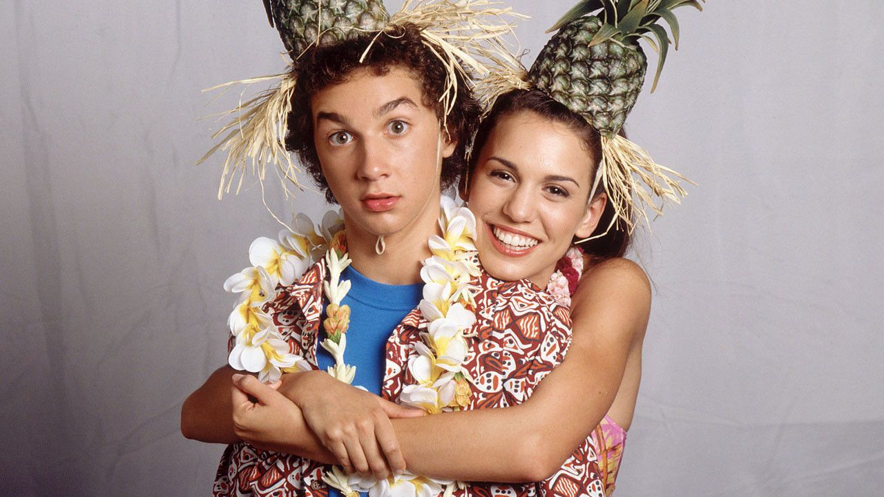 Christy Carlso Romano and Shia Labeouf as Ren and Louis Stevens in Even Stevens