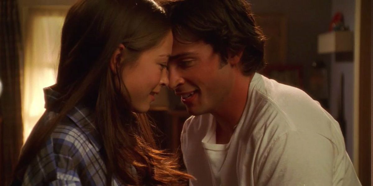 Clark e Lana flertando em Smallville