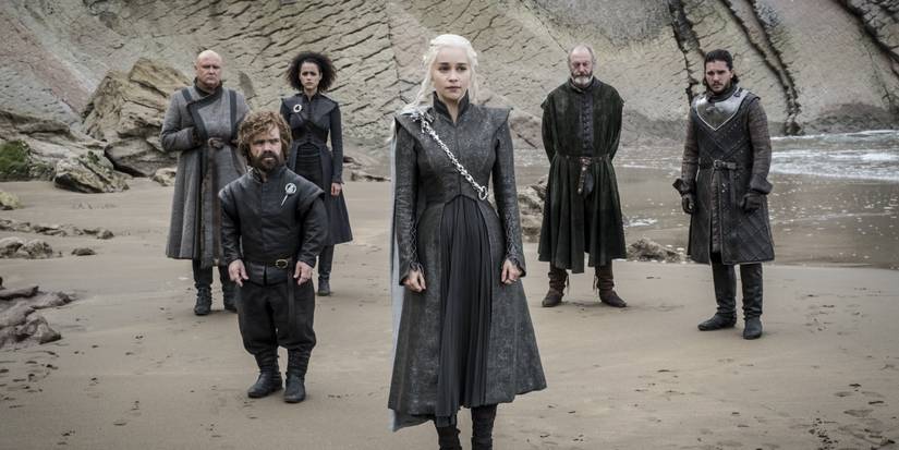 Conleth Hill, Peter Dinklage, Nathalie Emmanuel, Emilia Clarke, Liam Cunningham, Kit Harington Game of Thrones Season 7 Episode 4