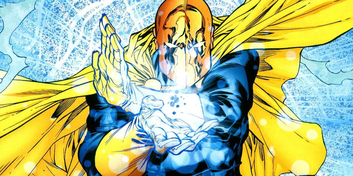 Doctor Fate using his powers in DC Comics.